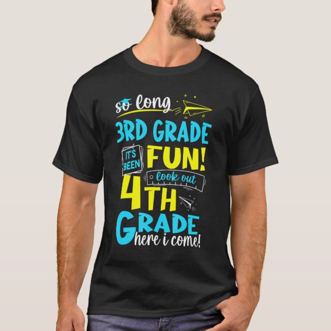 So Long 3rd Grade 4th Grade Here I Come Graduation T-Shirt (Front)