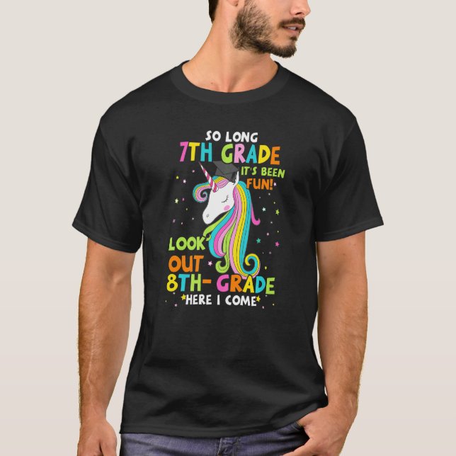 So Long 7th Grade 8th Grade Here I Come Graduation T-Shirt (Front)