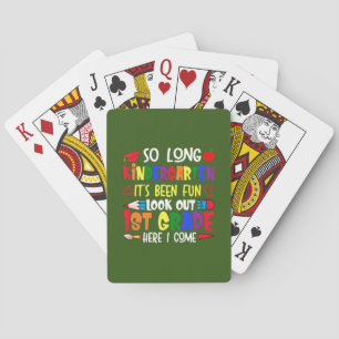 So Long Kindergarten First Grade Teacher Playing Cards