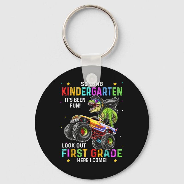 So Long Kindergarten Graduation Cl Of 2025 Dinosau Key Ring (Front)