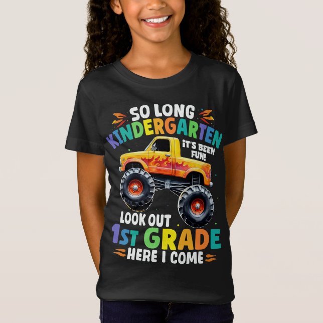 So Long Kindergarten Graduation Monster Truck  T-Shirt (Front)
