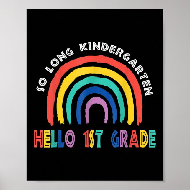 So Long Kindergarten Hello Summer For Kids Teacher Poster (Front)