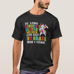 So Long Kindergarten It's Been Fun 1St Grade Grad T-Shirt