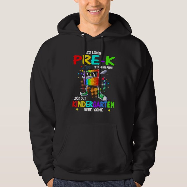 So Long Pre K Kindergarten Here I Come Pop It Grad Hoodie (Front)
