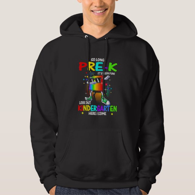So Long Pre-K Kindergarten Here I Come Pop It Grad Hoodie (Front)