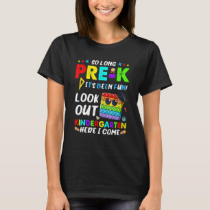 So Long Pre-K Kindergarten Here I Come Pop It Grad T-Shirt