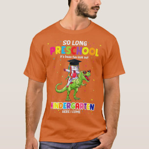 So Long Pre-K Kindergarten Here I Come Unicorn Gra T-Shirt