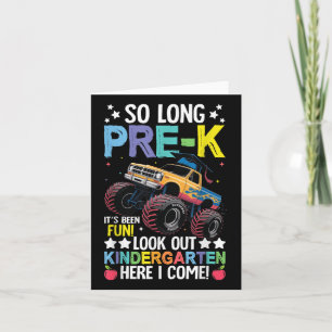 So Long Pre-k Preschool Graduation Kindergarten He Card