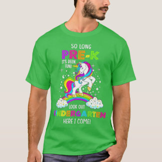 So Long PreK Kindergarten Here I Come Unicorn Grad T-Shirt