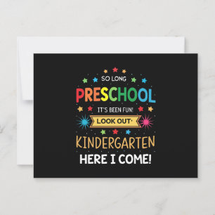 So Long Preschool Graduation Graduate Teacher Kid Postcard