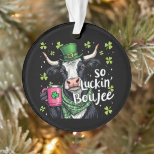 So Luckin' Boujee Retro St. Patrick's Day  Ornament
