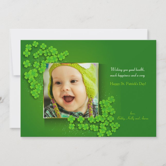 So Lucky St. Patrick's Photo Greeting Card (Front)