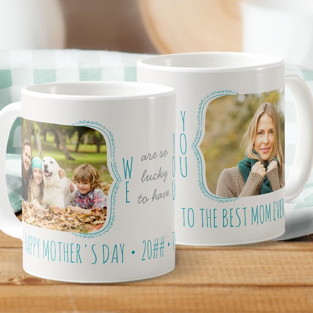 So Lucky to Have You 2 Photo Editable Occasion Coffee Mug (Creator Uploaded)