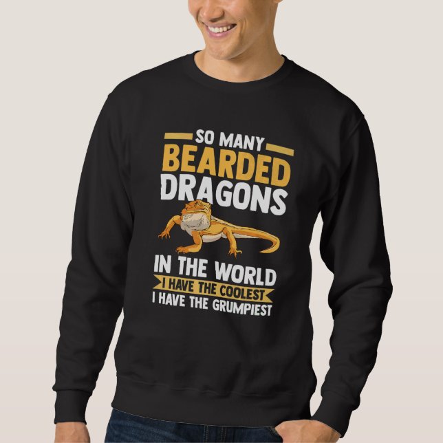 So Many Bearded Dragons Reptiles Sweatshirt (Front)