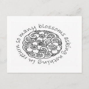 So Many Blossoms Haiku Postcard