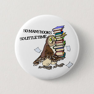 So Many Books 6 Cm Round Badge