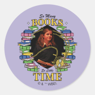 So Many Books, So Little Time Classic Round Sticker