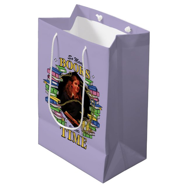 So Many Books, So Little Time Medium Gift Bag (Front Angled)