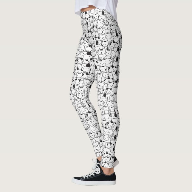 So Many Cats Pattern Leggings (Left)