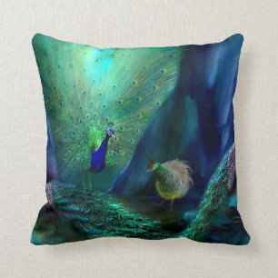 So Many Peacocks Art Designer Pillow