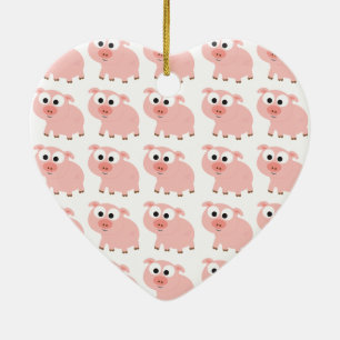 So Many Pigs Ceramic Tree Decoration