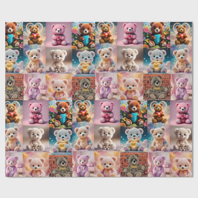 So Many Teddy Bears  Wrapping Paper (Flat)