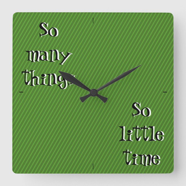 So many things so little time Wall Clock (Front)