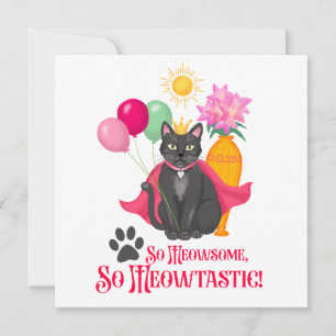 So Meowsome, So Meowtastic! Invitation