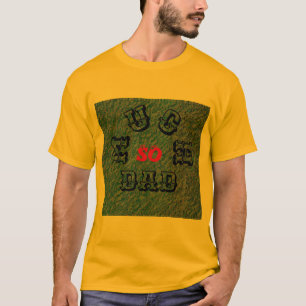 SO MUCH DAD -BLACK-RED-Men's Basic T-Shirt