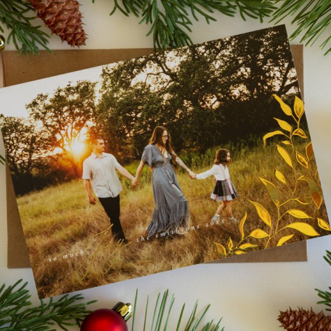 So Much Joy Gold Foil Christmas Foliage Photo (Creator Uploaded)