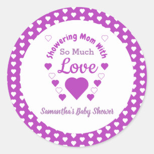 So Much Love Baby Shower Classic Round Sticker
