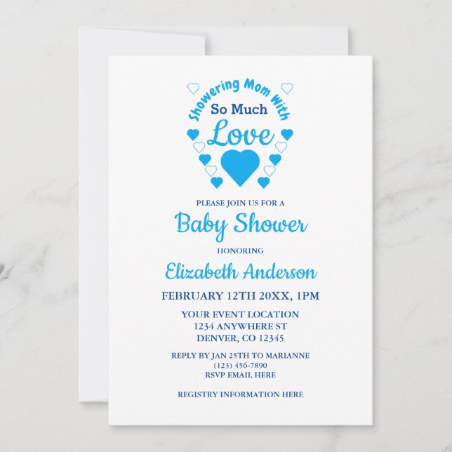 So Much Love Baby Shower Invitation (Front)