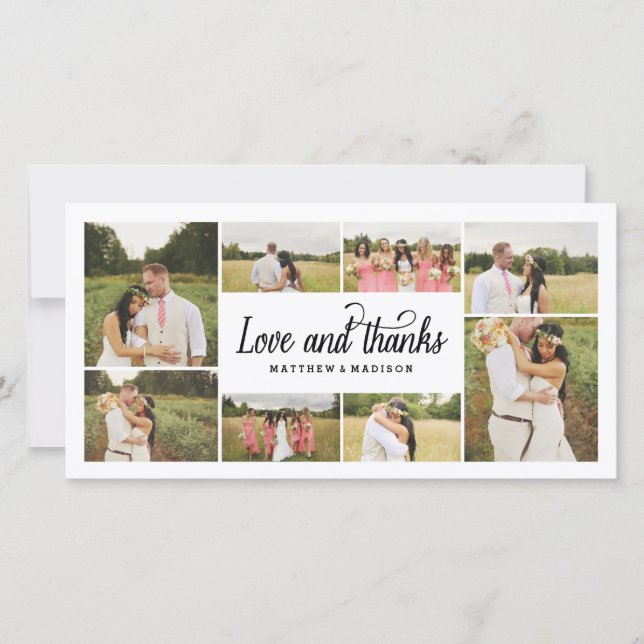 So Much Love Collage | Thank You Photo Card (Front)