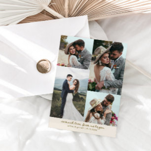 So Much Love Elegant Wedding Photo Cream Thank You Card