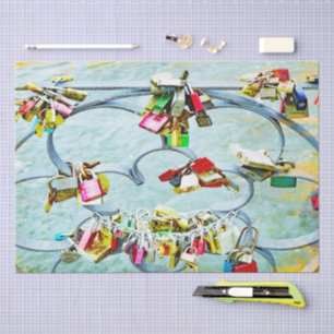 So much love! Love locks for eternal love  Tissue Paper