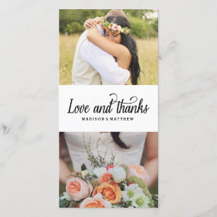 So Much Love Wedding Thank You Photo Card