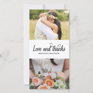 So Much Love Wedding Thank You Photo Card