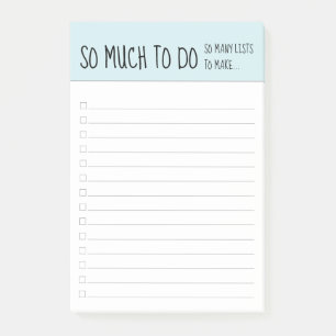 So much to do funny to do list post-it notes