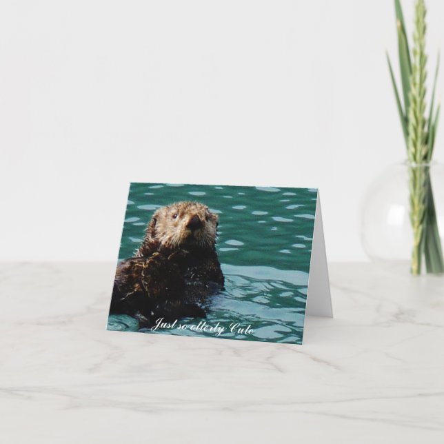 So Otterly Cute Sea Otter notecard (Front)