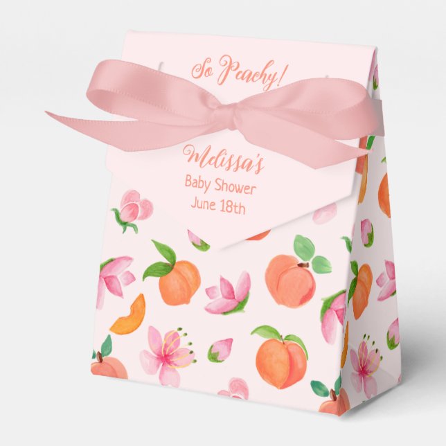 So Peachy Paper Favour Box, Tent 3x1.5x3.25 Box (Front Side)