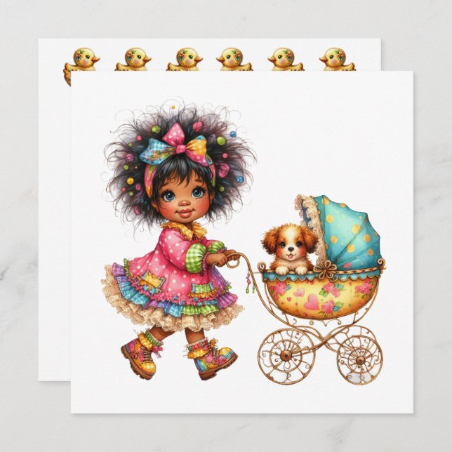 SO Precious Baby Buggy Theme Invitation (Front/Back)