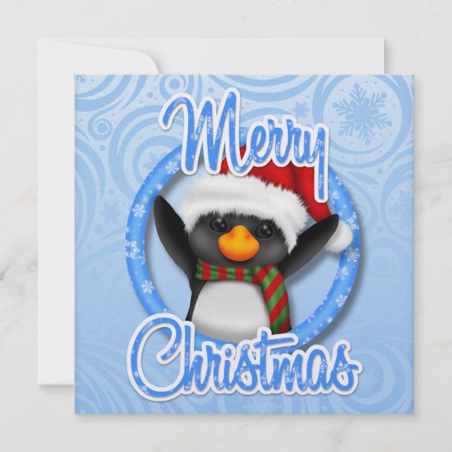 So Precious! Christmas Penguin Card .... SRF (Front)