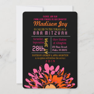 SO PRETTY DAISY Bat Mitzvah Invitation