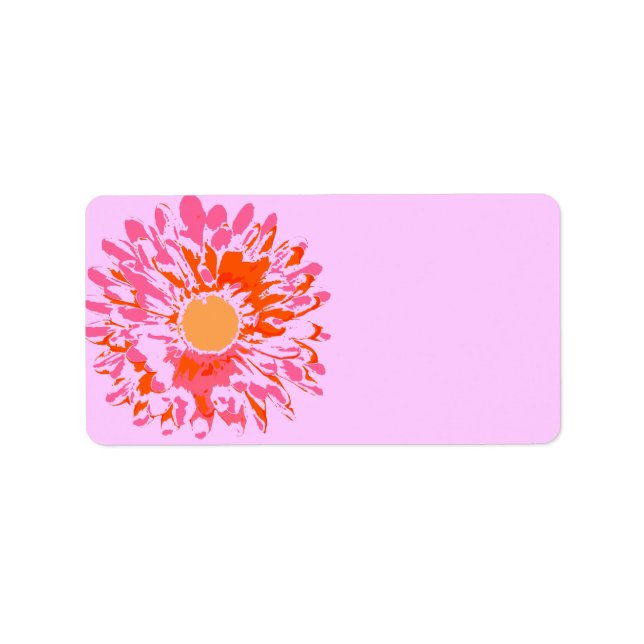 So Pretty Flower Bat Mitzvah print you own Label (Front)