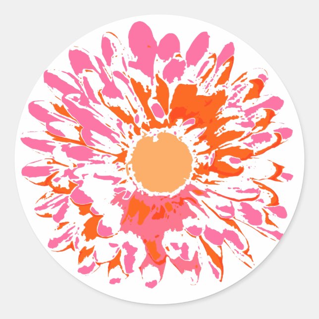 So Pretty Spring Flower Baby Naming Sticker Seal (Front)