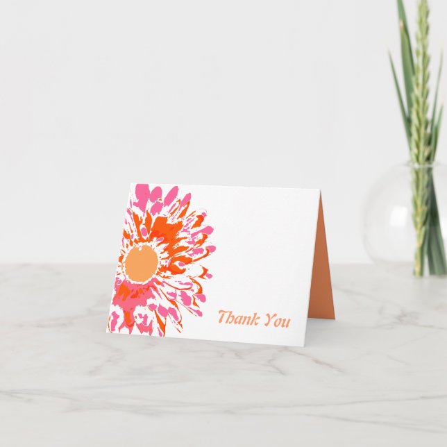 So Pretty Spring Flower Baby Naming Thank You card (Front)