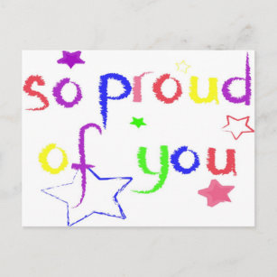 So proud of you postcard