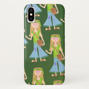 So Sassy Hippie Girl Retro Art Fun Pattern Case-Mate iPhone Case