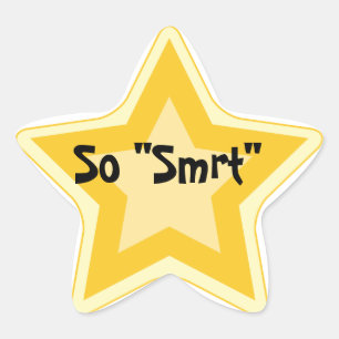 So "Smart" - Sarcastic Gold Star Awards Sticker