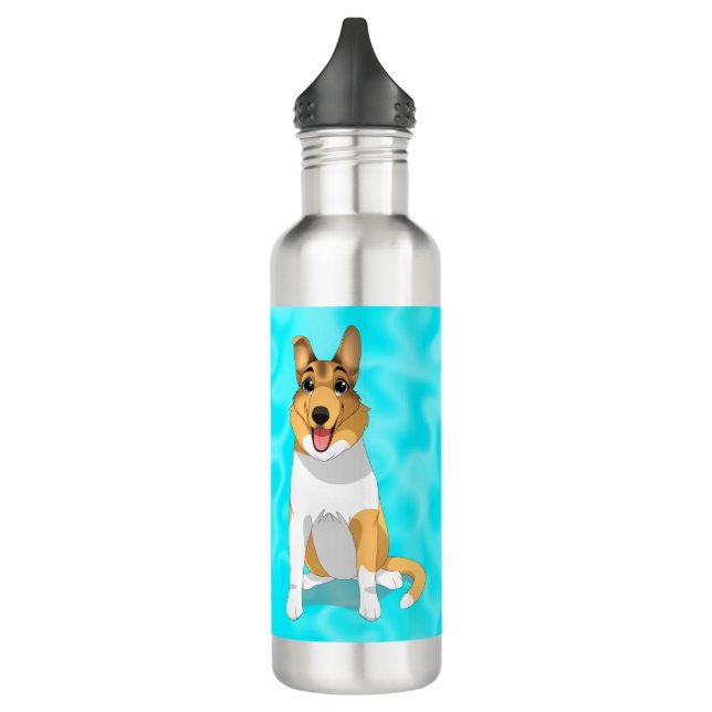 So Smooth, Smooth Collie Dog   710 Ml Water Bottle (Left)